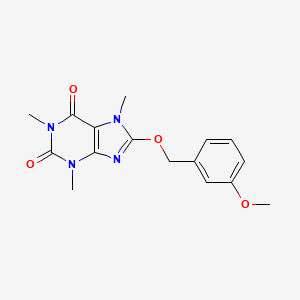 molecular formula C16H18N4O4 B10845752 8-(3-Methoxybenzyloxy)caffeine CAS No. 371944-58-0