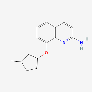 molecular formula C15H18N2O B10845769 8-(3-Methyl-cyclopentyloxy)-quinolin-2-ylamine 