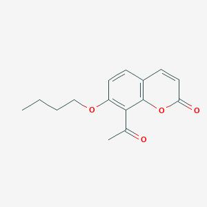 molecular formula C15H16O4 B10845773 8-acetyl-7-butoxy-2H-chromen-2-one 