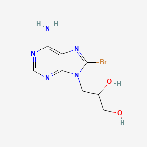 molecular formula C8H10BrN5O2 B10845848 8-Bromo-9-(2,3-dihydroxypropyl)-9H-adenine 