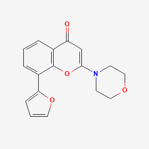 molecular formula C17H15NO4 B10845854 8-Furan-2-yl-2-morpholin-4-ylchromen-4-one 