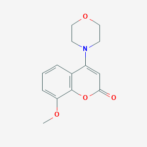 molecular formula C14H15NO4 B10845908 8-Methoxy-4-morpholin-4-yl-chromen-2-one 