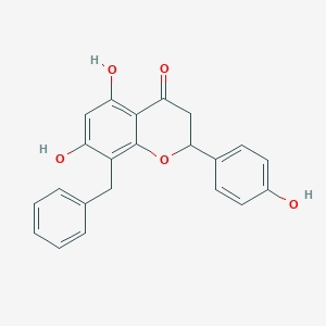 molecular formula C22H18O5 B10845943 8-benzyl-5,7-dihydroxy-2-(4-hydroxyphenyl)-3,4-dihydro-2H-1-benzopyran-4-one 