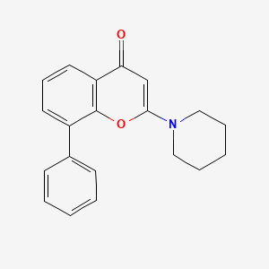 molecular formula C20H19NO2 B10845977 8-Phenyl-2-piperidin-1-yl-chromen-4-one CAS No. 154447-39-9