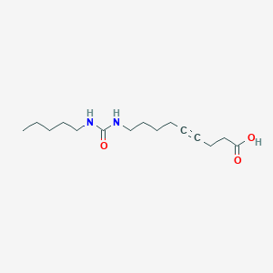 molecular formula C15H26N2O3 B10846018 9-(3-n-Pentylureido)non-4-ynoic acid 