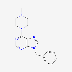 molecular formula C17H20N6 B10846048 9-benzyl-6-(4-methylpiperazin-1-yl)-9H-purine 