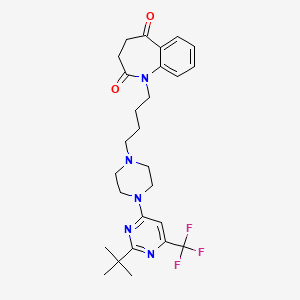 1-(4-(4-(2-tert-butyl-6-(trifluoromethyl)pyrimidin-4-yl)piperazin-1-yl)butyl)-3,4-dihydro-1H-benzo[b]azepine-2,5-dione