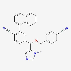 4-{[(4-cyanophenyl)methoxy](1-methyl-1H-imidazol-5-yl)methyl}-2-(naphthalen-1-yl)benzonitrile