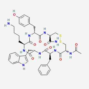 molecular formula C43H53N9O8S2 B10846160 Ac-[CFWKYC]-NH2 