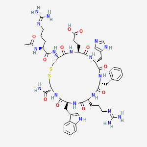 molecular formula C51H70N18O11S2 B10846204 Ac-dR[CEHdFRWC]-NH2 