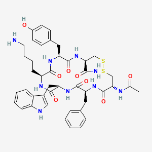 molecular formula C43H53N9O8S2 B10846224 Ac-Cys(1)-Phe-D-Trp-Lys-Tyr-Cys(1)-NH2 