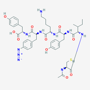 molecular formula C44H58N10O10S B10846233 Ac-Cys-Ile-Tyr-Lys-Phe(4-N3)-Tyr 