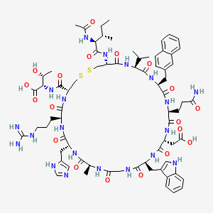 molecular formula C73H100N20O19S2 B10846297 Ac-I[CV(2Nal)QDWGAHRC]T 