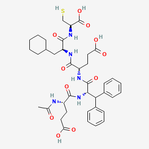 molecular formula C39H51N5O11S B10846313 AcGlu-Dif-Glu-Cha-Cys 