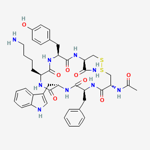 molecular formula C43H53N9O8S2 B10846356 Ac-Cys(1)-Phe-Trp-Lys-Tyr-Cys(1)-NH2 