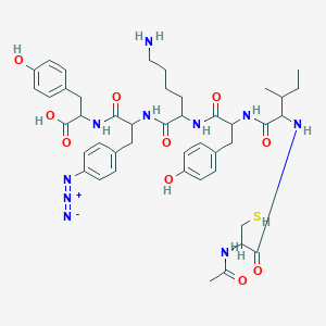 molecular formula C44H58N10O10S B10846360 Ac-DL-Cys-DL-xiIle-DL-Tyr-DL-Lys-DL-Phe(4-N3)-DL-Tyr-OH 