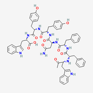 molecular formula C63H65N9O11 B10846412 Ac-W-F-F-N-Y-Y-W 