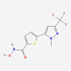 N-hydroxy-5-(1-methyl-3-(trifluoromethyl)-1H-pyrazol-5-yl)thiophene-2-carboxamide