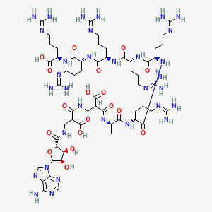 molecular formula C57H98N32O18 B10846521 AdoC(betaAsp)2AlaArg6 