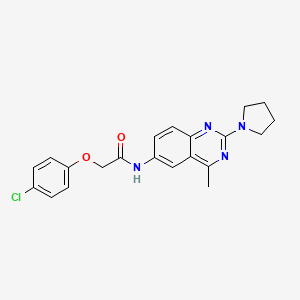 2-(4-chlorophenoxy)-N-(4-methyl-2-(pyrrolidin-1-yl)quinazolin-6-yl)acetamide