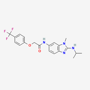 N-(2-(isopropylamino)-1-methyl-1H-benzo[d]imidazol-6-yl)-2-(4-(trifluoromethyl)phenoxy)acetamide