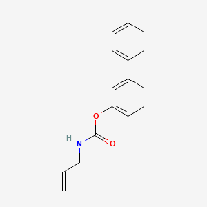 molecular formula C16H15NO2 B10846651 Allylcarbamic Acid Biphenyl-3-yl Ester 