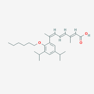 (2E,4E,6Z)-7-[2-hexoxy-3,5-di(propan-2-yl)phenyl]-3-methylocta-2,4,6-trienoic acid