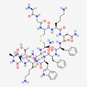 molecular formula C70H101N19O18S2 B10846665 Ala11-SRIF-14-amide 