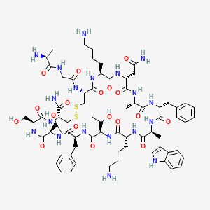 molecular formula C70H101N19O18S2 B10846673 Ala6-SRIF-14-amide 