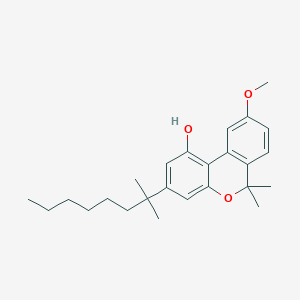 molecular formula C25H34O3 B10846714 9-Methoxy-6,6-dimethyl-3-(2-methyloctan-2-yl)benzo[c]chromen-1-ol 