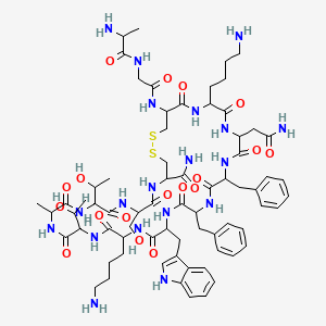 H-DL-Ala-Gly-DL-Cys(1)-DL-Lys-DL-Asn-DL-Phe-DL-Phe-DL-Trp-DL-Lys-DL-xiThr-DL-Ala-DL-xiThr-DL-Ser-DL-Cys(1)-NH2