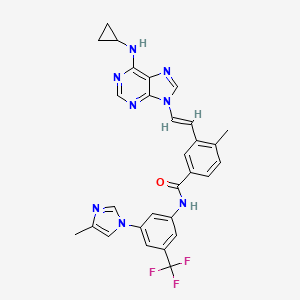 3-{(E)-2-[6-(Cyclopropylamino)-9h-Purin-9-Yl]ethenyl}-4-Methyl-N-[3-(4-Methyl-1h-Imidazol-1-Yl)-5-(Trifluoromethyl)phenyl]benzamide