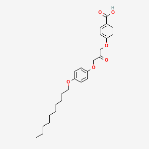 molecular formula C26H34O6 B10846822 4-(3-(4-(Decyloxy)phenoxy)-2-oxopropoxy)benzoic acid 