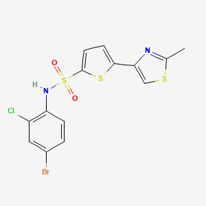 N-(4-bromo-2-chlorophenyl)-5-(2-methyl-1,3-thiazol-4-yl)thiophene-2-sulfonamide