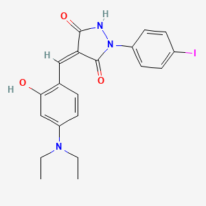 4-(4-(Diethylamino)-2-hydroxybenzylidene)-1-(4-iodophenyl)pyrazolidine-3,5-dione