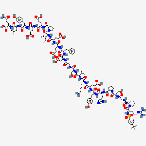 molecular formula C132H190N30O43S B10846894 Bbs-Arg-(D-Pip)-Gly-(SPHYEKVS)-Gly-Hir 