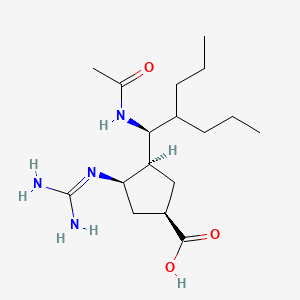 (1R,3R,4R)-3-[(1S)-1-acetamido-2-propylpentyl]-4-(diaminomethylideneamino)cyclopentane-1-carboxylic acid