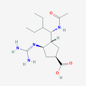 (1R,3R,4R)-3-[(1S)-1-acetamido-2-ethyl-butyl]-4-guanidino-cyclopentanecarboxylic acid