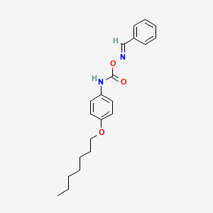 molecular formula C21H26N2O3 B10846958 benzaldehyde O-4-(heptyloxy)phenylcarbamoyl oxime 