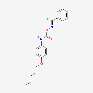 molecular formula C19H22N2O3 B10846978 benzaldehyde O-4-(pentyloxy)phenylcarbamoyl oxime 