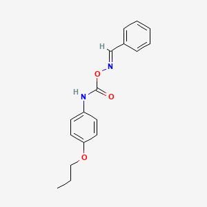 molecular formula C17H18N2O3 B10846986 benzaldehyde O-4-propoxyphenylcarbamoyl oxime 