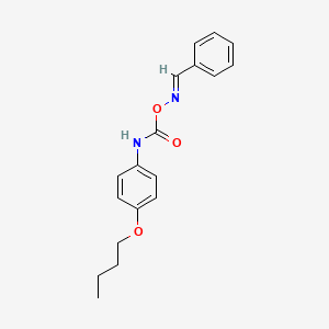 molecular formula C18H20N2O3 B10846991 benzaldehyde O-4-butoxyphenylcarbamoyl oxime 