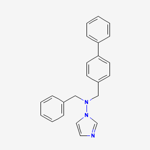 molecular formula C23H21N3 B10847024 Benzyl-biphenyl-4-ylmethyl-imidazol-1-yl-amine 