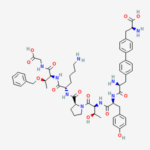 molecular formula C55H71N9O13 B10847067 Bip-tyr-thr-pro-lys-thr(obzl)-gly 