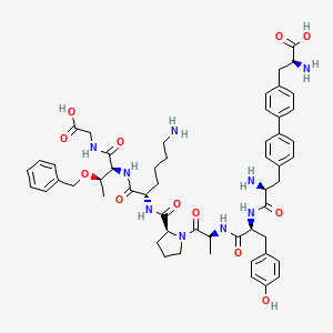 molecular formula C54H69N9O12 B10847104 Bip-tyr-ala-pro-lys-thr(obzl)-gly 