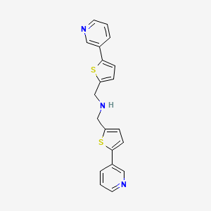 molecular formula C20H17N3S2 B10847117 Bis-(5-pyridin-3-yl-thiophen-2-ylmethyl)-amine 