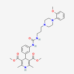 Dimethyl 4-[3-[3-[4-(2-methoxyphenyl)piperazin-1-yl]propylcarbamoylamino]phenyl]-2,6-dimethyl-1,4-dihydropyridine-3,5-dicarboxylate