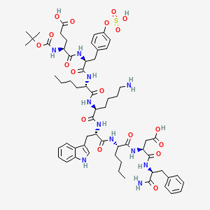 Boc-Glu-Tyr(SO3H)-Nle-D-Lys-Trp-Nle-Asp-Phe-NH2