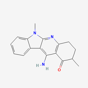 molecular formula C17H17N3O B10847197 11-amino-2,6-dimethyl-3,4-dihydro-2H-indolo[2,3-b]quinolin-1-one 