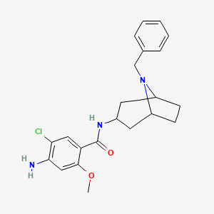 molecular formula C22H26ClN3O2 B10847223 4-Amino-N-(8-benzyl-8-aza-bicyclo[3.2.1]oct-3-yl)-5-chloro-2-methoxy-benzamide 